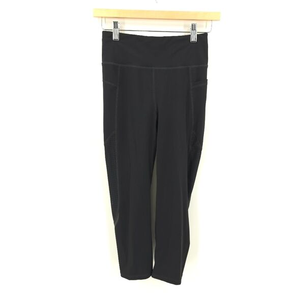 Sweaty Betty Zero Gravity Leggings Crop Black Venting Athleisure Gym XS - Picture 2 of 16